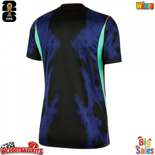 Brazil Replica Away Stadium Shirt for Women World Cup 2026 Short Sleeve
